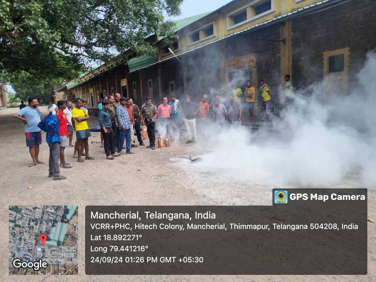 Mock fire drill excercise conducted at FSD Mancherial
