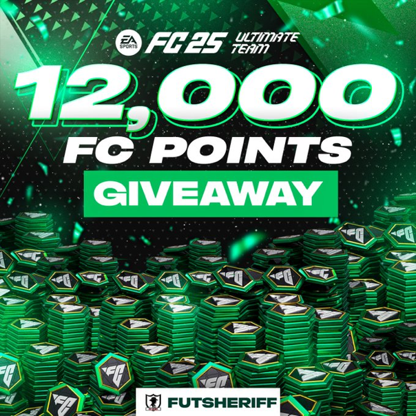 FUTSherriff's tweet image. 🚨 12,000 FC POINTS GIVEAWAY🔥

🔄 RETWEET 
❤️ LIKE 
👉 bit.ly/FUTSherriff 

Winner announced in 24hrs.. ⏱️ #FC25