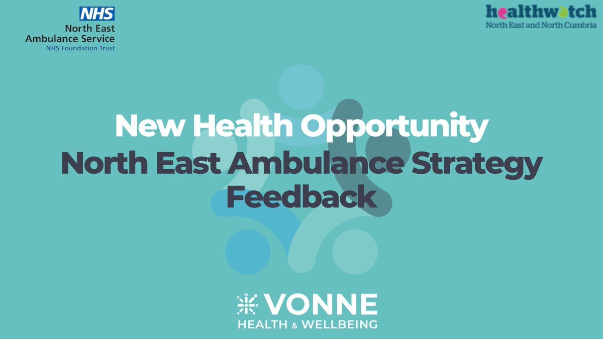 vonnehwb's tweet photo. Last chance to express interest!

The North East Ambulance Service is offering £2K to VCSE organisations to deliver an engagement event &amp; are also offering a payment of £25 p/h for attendees who take part

Register your interest by 1st October: https://t.co/8Qa5bN5ZqL https://t.co/BzMiCrjXO8