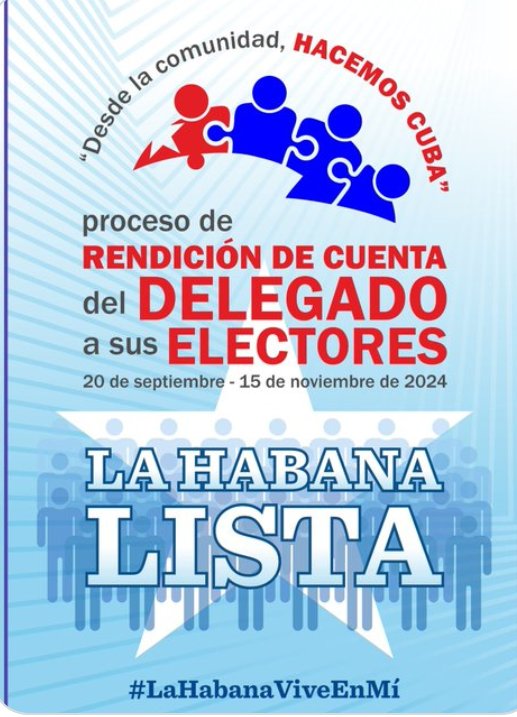 CubaMicons's tweet photo. Desde el pasado 20/9 y hasta el 15/11 se lleva con total tranquilidad y transparencia  el proceso de Rendición de Cuenta del delegado a sus electores.!PARTICIPA!👨‍👩‍👧
#Cuba  #RendiciónDeCuenta #LaHabanaViveEnMí https://t.co/QlOD8e57eE