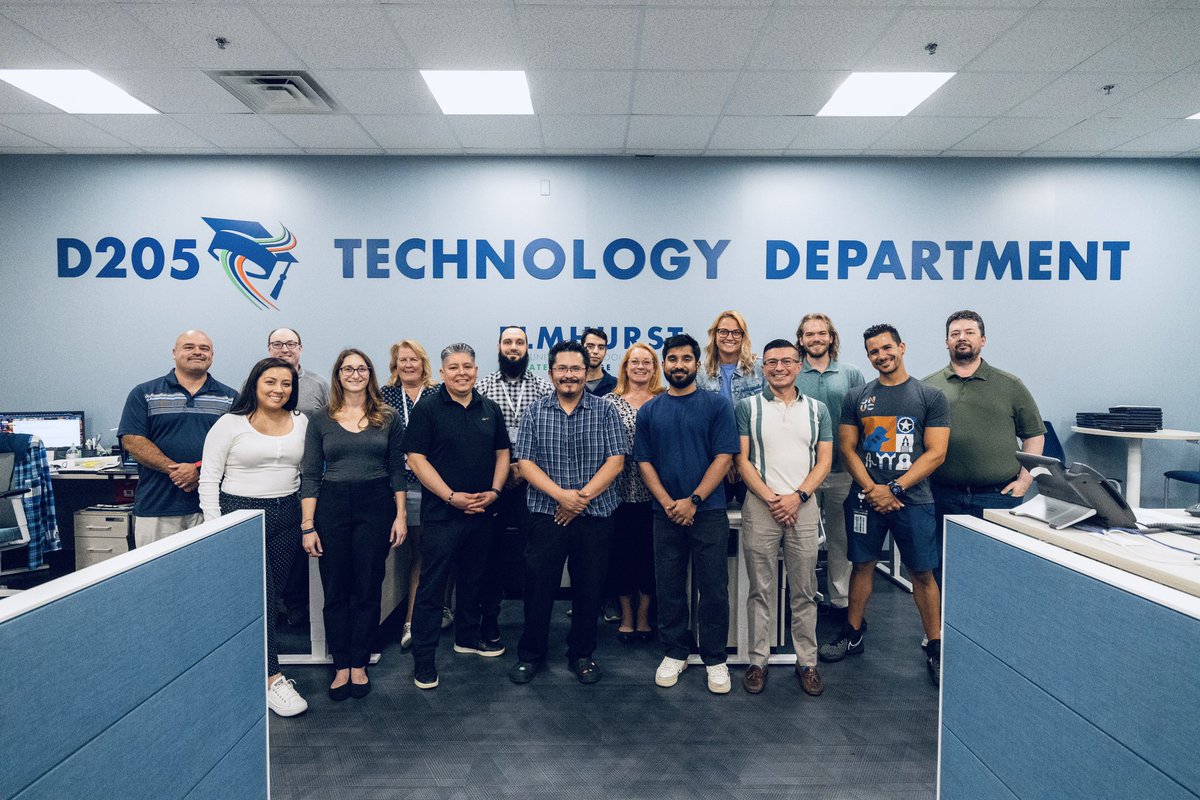 This team works so hard everyday to make sure our students and staff are successful throughout their days. I am so proud of everyone and honored to be apart of the Elmhurst 205 technology department!!