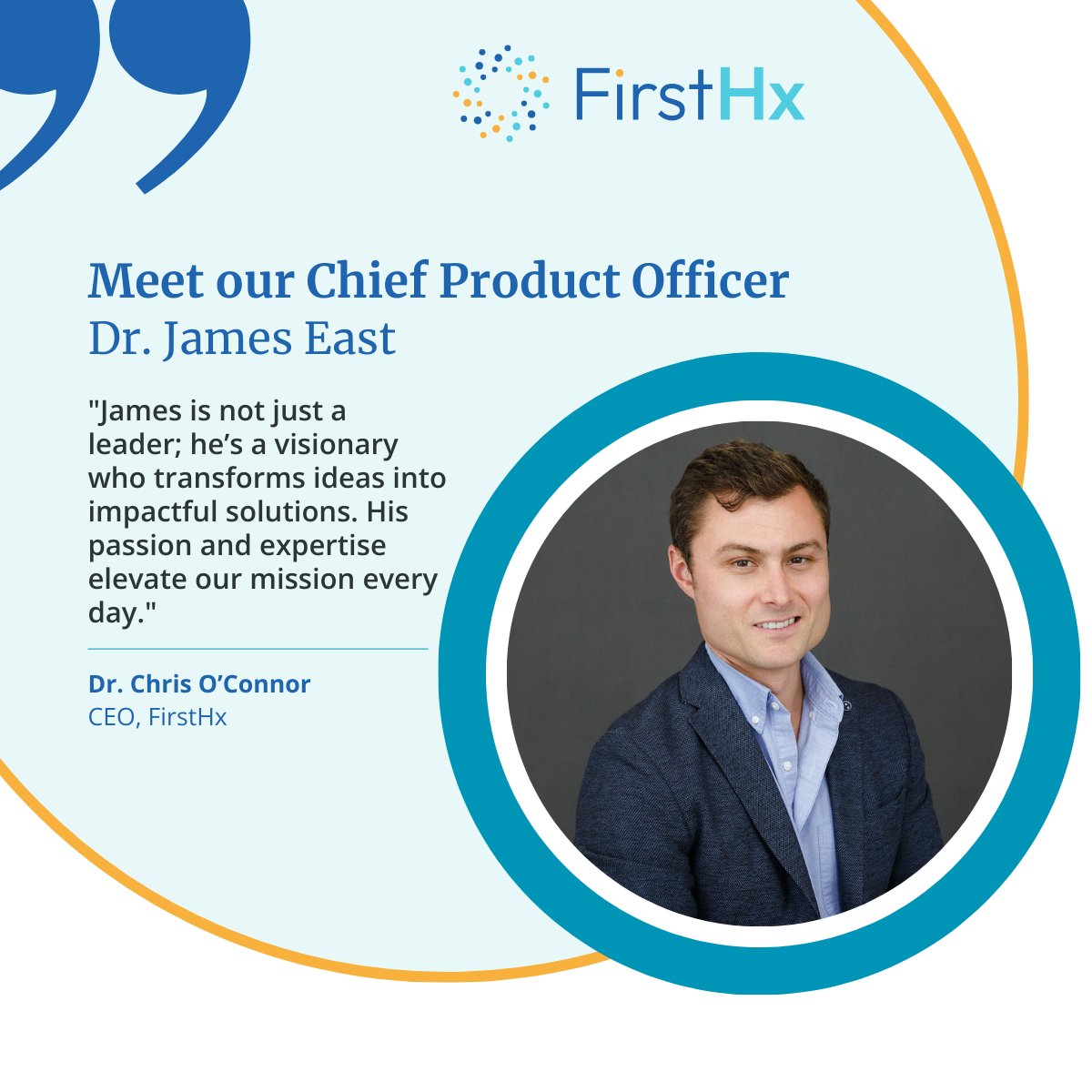 🌟Meet the Team Tuesday! 🌟

This month, we’re excited to spotlight our incredible Chief Product Officer, Dr. James M. East! 

Your contributions are pivotal in our mission to revolutionize patient engagement and pave the way for a healthier future! 💪✨

#MeetTheTeam