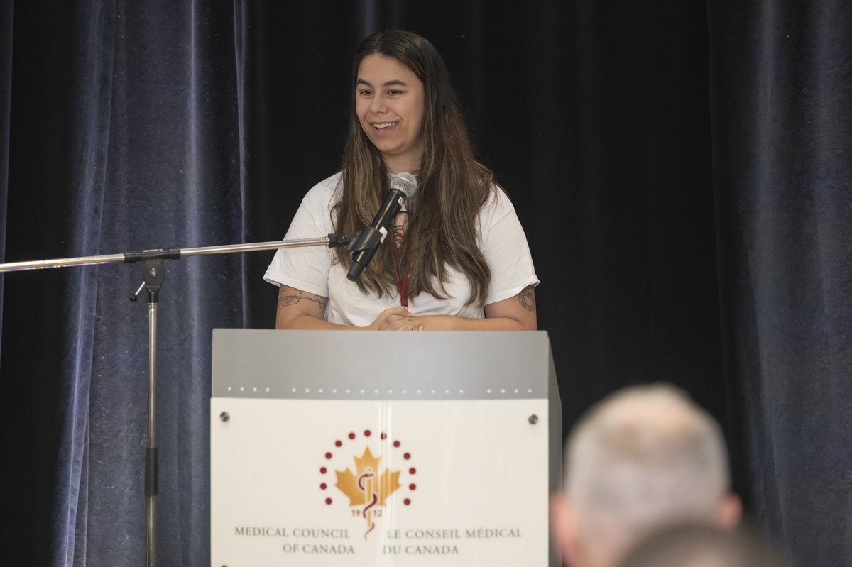MedCouncilCan (@medcouncilcan) on Twitter photo Youth Knowledge Keeper <a href="/Kyrstin_Dumont/">Kyrstin Dumont</a>, a passionate and proud band member of the Algonquins of Kitigan Zibi, offers words of wisdom at #MCCam. Meegwetch for being with us and sharing your valuable experience with the group.
#IndigenousHealth #safecare #patientsafety #CDNhealth Youth Knowledge Keeper <a href="/Kyrstin_Dumont/">Kyrstin Dumont</a>, a passionate and proud band member of the Algonquins of Kitigan Zibi, offers words of wisdom at #MCCam. Meegwetch for being with us and sharing your valuable experience with the group.
#IndigenousHealth #safecare #patientsafety #CDNhealth