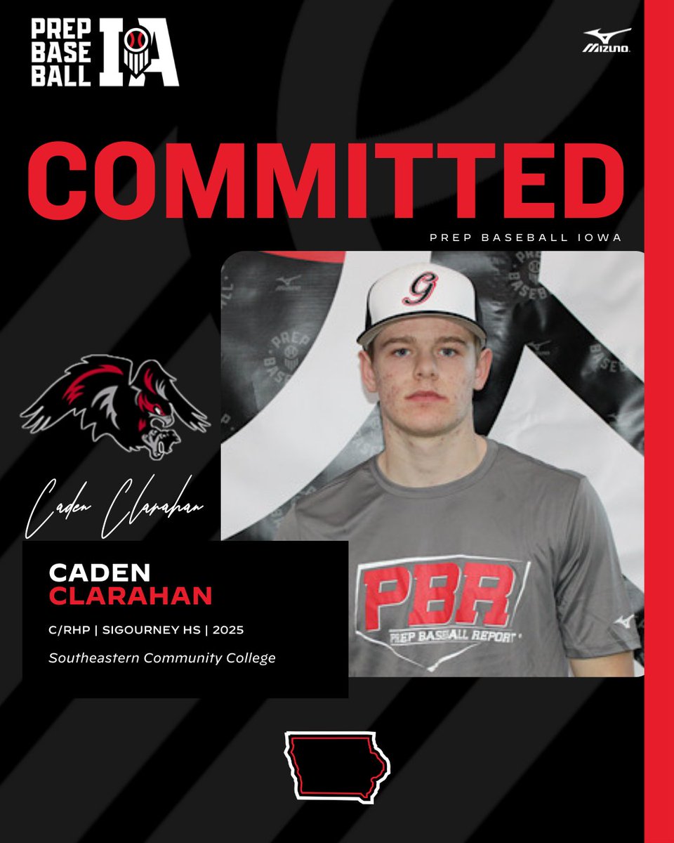 PrepBaseballIA's tweet image. 🎓𝐂𝐨𝐦𝐦𝐢𝐭𝐦𝐞𝐧𝐭 𝐖𝐚𝐭𝐜𝐡🎓

Caden Clarahan (2025, C/RHP, @SigBaseball) commits to Southeastern Community College.

👤 loom.ly/WSbK5_o

@CadenClarahan ✖️ @SCCBlackhawksBB