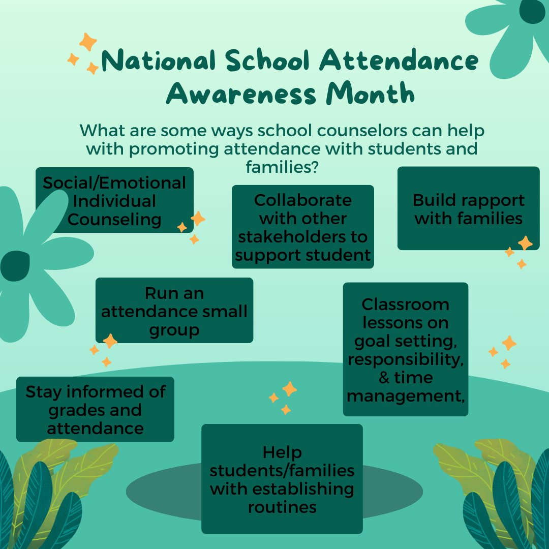 What are some ways you’ve helped students and families with attendance concerns? Comment below!
#nationalattendanceawarenessmonth #schoolcounseling #virginiaschoolcounselor #studentsupport