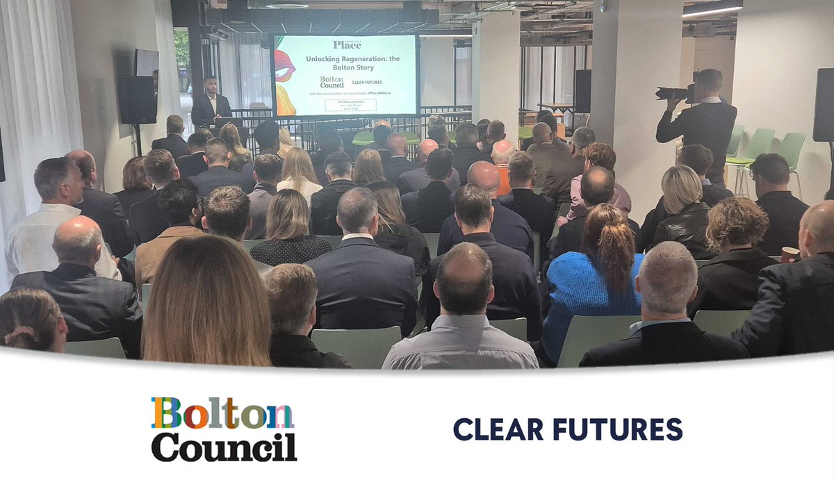 Place North West (@placenorthwest) on Twitter photo We enjoyed a packed room this morning for our Bolton Regeneration Breakfast event, with @BoltonCouncil and @Clear_Futures
Chaired by <a href="/DanAtPlace/">Dan Whelan</a>, the event looked at Bolton's regeneration story and showcased investment opportunities in the area We enjoyed a packed room this morning for our Bolton Regeneration Breakfast event, with @BoltonCouncil and @Clear_Futures
Chaired by <a href="/DanAtPlace/">Dan Whelan</a>, the event looked at Bolton's regeneration story and showcased investment opportunities in the area