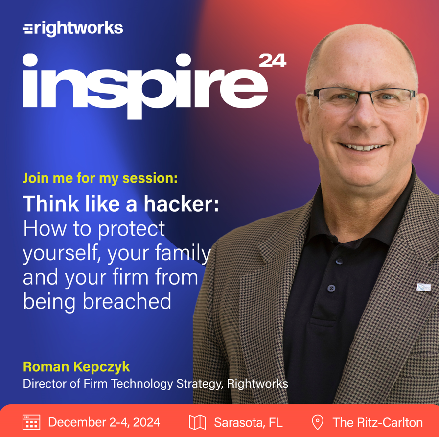 Happy to be presenting "Think like a hacker" at INSPIRE in Sarasota in December-JOIN US!
Inspire - Inspire 2024 (rightworks.com)