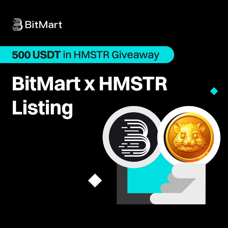 BitMartExchange's tweet photo. 🐹 $HMSTR @hmstrnetwork Listing 500 USDT #Giveaway is HERE! 💥

To Enter:
1️⃣Follow us
2️⃣Quote RT with hashtag #BitMartHMSTR &amp; tag 3 #HMSTR fans
3️⃣Fill: https://t.co/xcGqgIsrQX

#crypto #BitMart