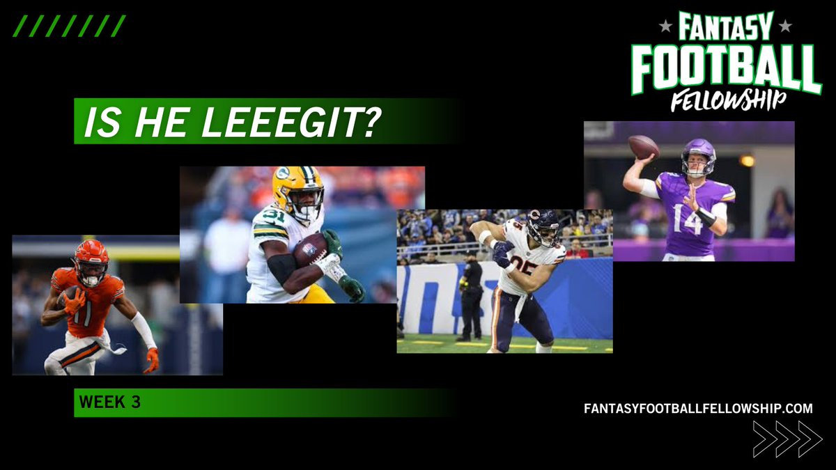 FntsyFellowship's tweet photo. Is he LEEEEGIT Insights from Week 3. As a Fantasy Manager, you may have these players on your roster or you may be trying to figure out if they are worth acquiring on the Waiver Wire. https://t.co/L7OtqPvOli #Legit #NotLegit #WaiverWire #FantasyFootballFellowship https://t.co/zLhzXzPDkL