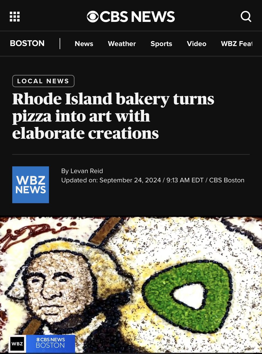 EricJohnArt's tweet image. Representing @AwesomeSauce_TV and @rumblevideo on @wbz today!  #PizzaArt 

LINK TO VIDEO IN REPLIES ⬇️ 🍕