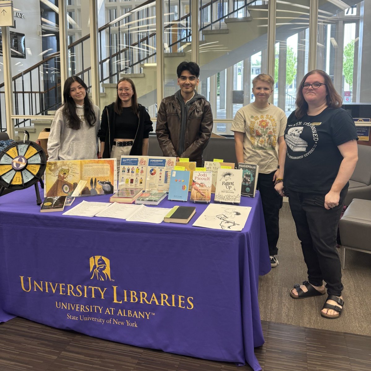 SamJCaldwell's tweet photo. #UAlbany Banned Book Week is in full effect and runs through September 27. Follow @ualbanylibraries for more information and learn how to use your voice to prevent more books from being taken off the shelves! #uauknow #banned_books_week https://t.co/3e6nDnkxZK