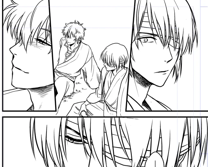 うーん、高杉より銀さんの顔のほうが描けないな…? 