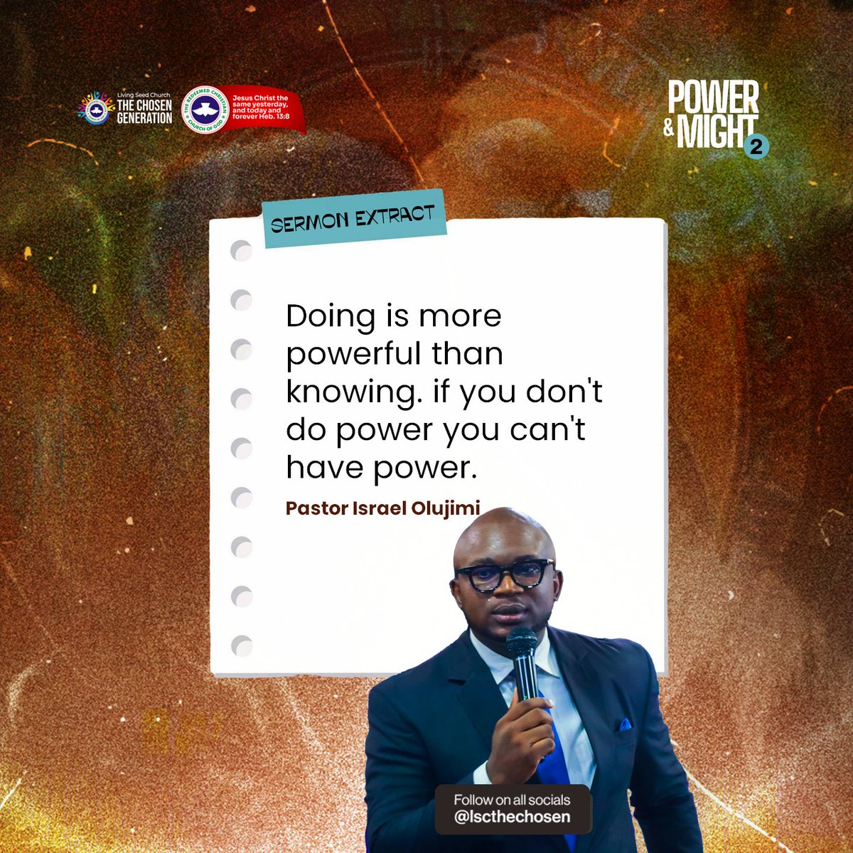lscthechosen's tweet image. Some key points to note as we walk into the &quot;Power and Might Conference 2024&quot;.

For the full sermon, connect with us via our YouTube, Spotify and Audiomack channels.

#powerandmight #lscthechosen #rccg #PAMConference2024 #PAM