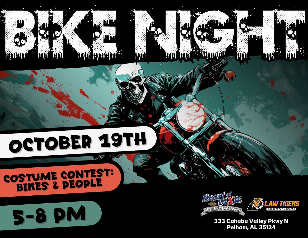 heartofdixiehd's tweet photo. Join us for the FINAL Bike Night of the year on October 19th, from 5-8 pm! LEARN MORE ➡️ https://t.co/DY54MyNoRO https://t.co/os8T8OzQCz