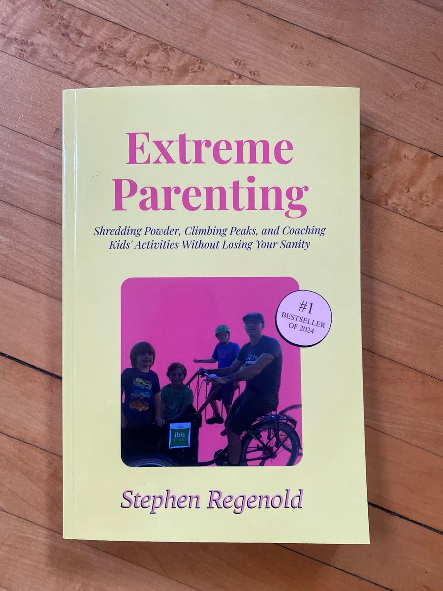 📖 New Book!

Last month, I wrote a book. “Extreme Parenting” is 250 pages of anecdotes and advice on how to raise kids in an outdoorsy home.

The content was culled from my experience raising kids to bike, hike, ski, and climb. It took me 5 minutes to "write."

The 250-page book