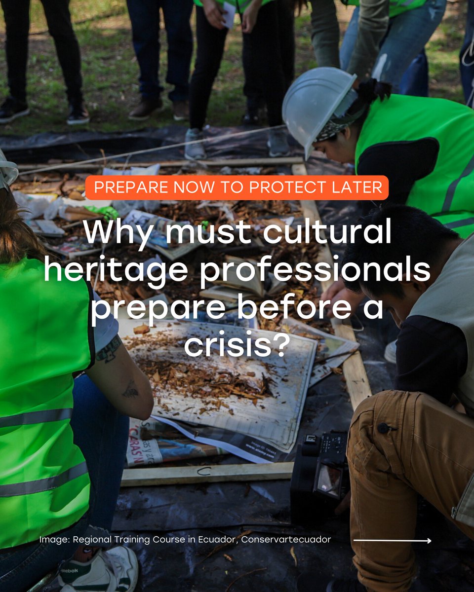CERorganization's tweet photo. By preparing before a crisis strikes, CER helps ensure that our local partners are ready to act and protect cultural heritage under threat. #CER #emergencypreparedness https://t.co/mqMb5eKq8E