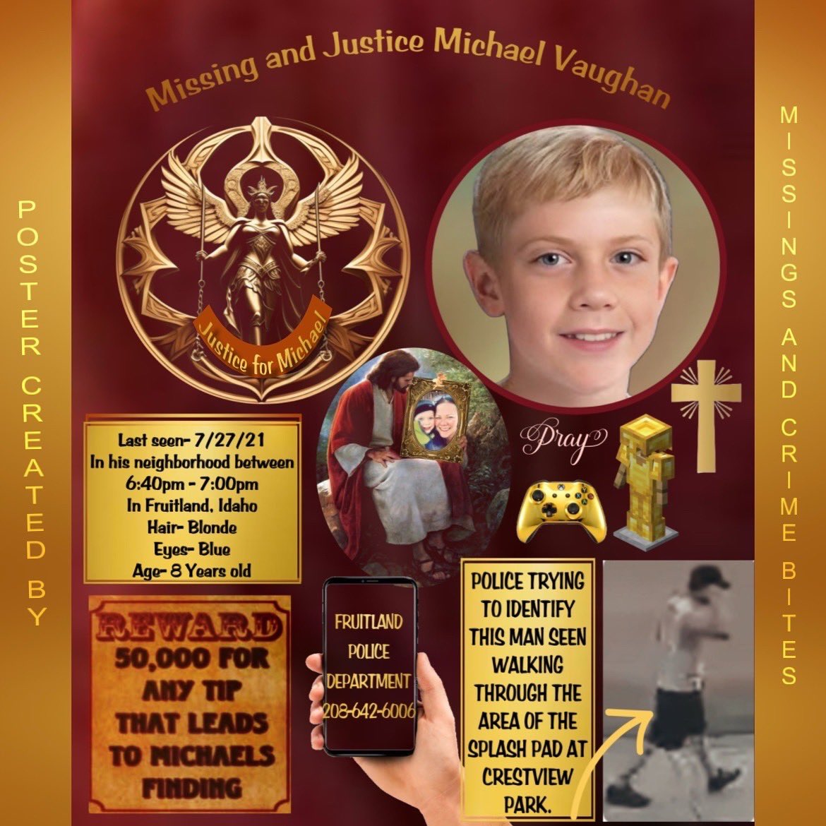 pops_angels's tweet photo. #Missingchild #Michaelvaughan https://t.co/ObEK7vEZuN