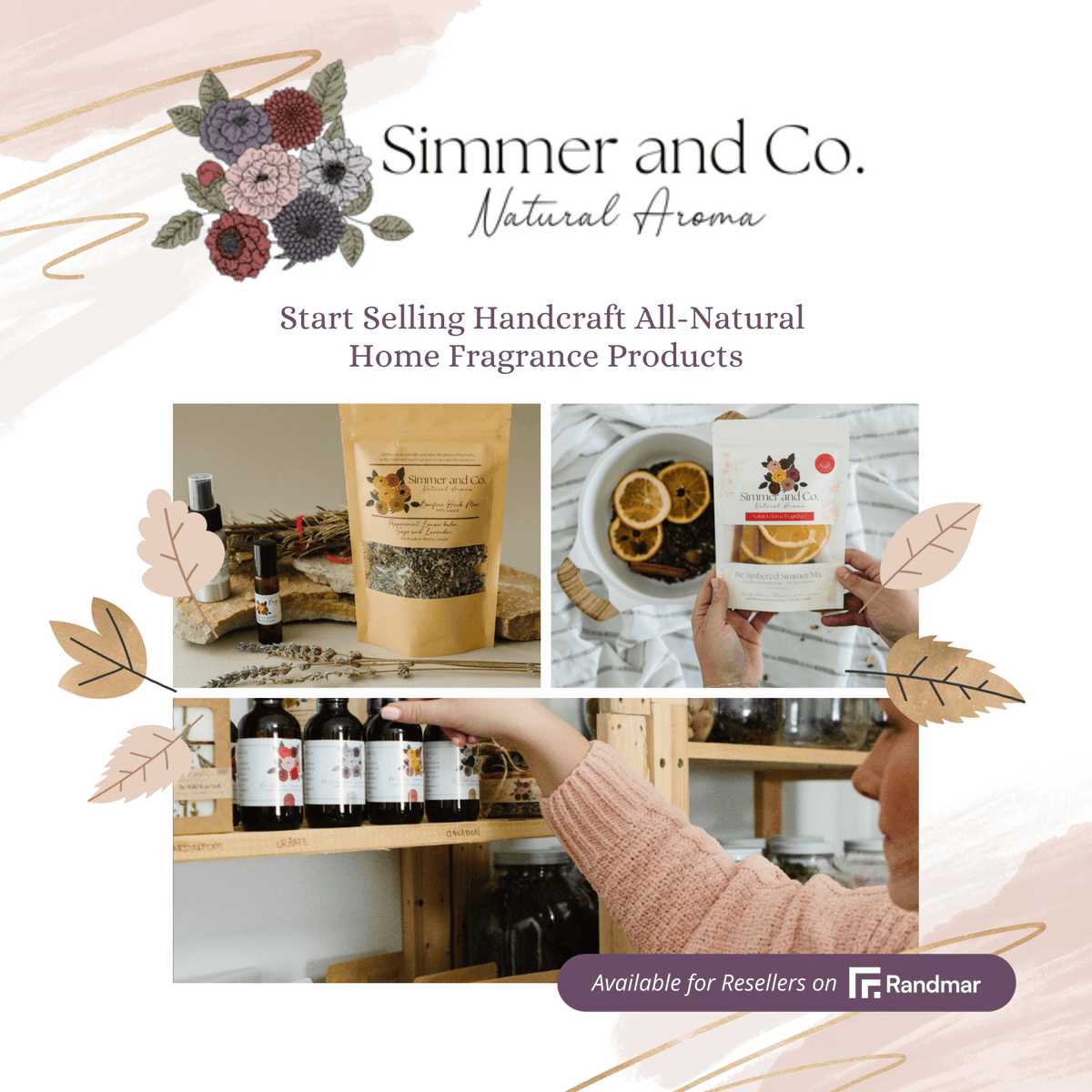 🍁 Bring cozy fall vibes to your store with Simmer &amp; Co.! 🍂 Stock up on their handcrafted, toxin-free home fragrances like Simmer Mixes and wax melts—perfect for autumn! ✨ #FallVibes #SimmerAndCo #NaturalFragrance #ResellerEssentials #Randmar