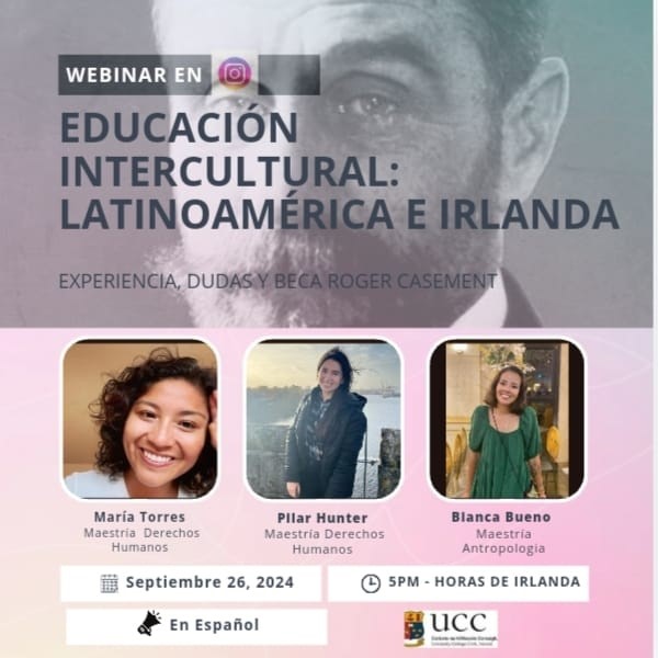 Cliona Maher (@ucclatinamerica) on Twitter photo Conoce la experiencia de becarias Roger Casement de Brasil, Peru y Ecuador este jueves en el Webinario en espanol @ 5pm IRL / 11am Brasilia, Lima y Quito <a href="/PeruEmbassyIRL/">Embassy of Peru in Ireland</a> <a href="/IrlEmbChile/">Embajada de Irlanda en Chile, Perú y Ecuador</a> <a href="/LawUCC/">UCC School of Law</a> <a href="/pucp/">PUCP</a> <a href="/UCCInt/">UCC International</a> <a href="/intepucp/">INTE PUCP</a> <a href="/USFQ_Ecuador/">Universidad San Francisco de Quito</a> <a href="/irlandanobrasil/">Ireland in Brazil</a> <a href="/BrazilEmbassyIE/">Embassy of Brazil in Dublin</a> <a href="/CACSSS1/">UCC Arts, Celtic Studies and Social Sciences</a> Conoce la experiencia de becarias Roger Casement de Brasil, Peru y Ecuador este jueves en el Webinario en espanol @ 5pm IRL / 11am Brasilia, Lima y Quito <a href="/PeruEmbassyIRL/">Embassy of Peru in Ireland</a> <a href="/IrlEmbChile/">Embajada de Irlanda en Chile, Perú y Ecuador</a> <a href="/LawUCC/">UCC School of Law</a> <a href="/pucp/">PUCP</a> <a href="/UCCInt/">UCC International</a> <a href="/intepucp/">INTE PUCP</a> <a href="/USFQ_Ecuador/">Universidad San Francisco de Quito</a> <a href="/irlandanobrasil/">Ireland in Brazil</a> <a href="/BrazilEmbassyIE/">Embassy of Brazil in Dublin</a> <a href="/CACSSS1/">UCC Arts, Celtic Studies and Social Sciences</a>