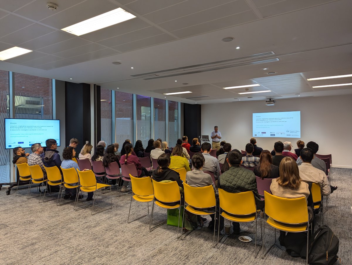 mft_iMRare's tweet photo. Thank you,Prof Van Heel,for a insightful talk on Genes &amp; Health Study.People of Bangladeshi &amp; Pakistani origin have x5 the rates of diabetes than the rest of the population &amp; suffer poorer health. Interested in getting involved or learning more? Read more: https://t.co/Tigp8YR2Qp https://t.co/YB8V31caAX