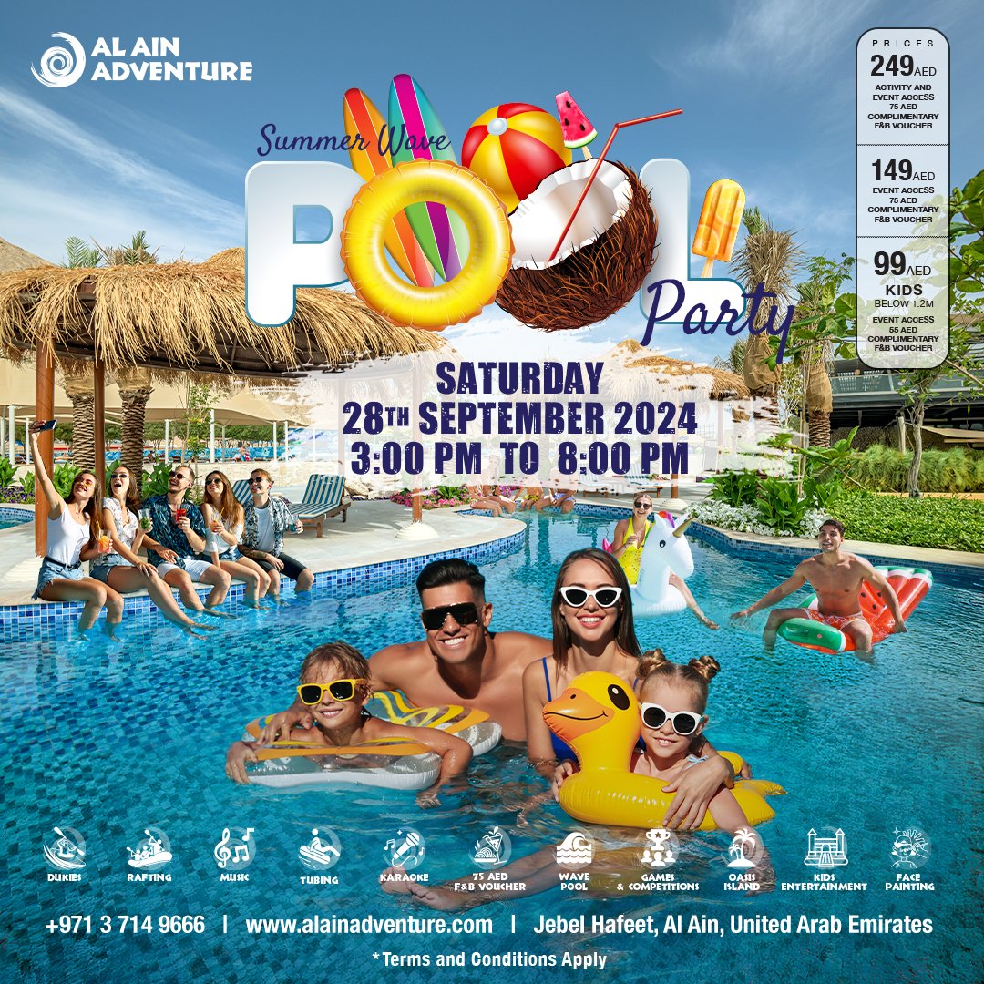 Join us for a fun family day on Saturday, September 28, 2024, from 3 pm to 8 pm. Exciting activities and thrilling adventures, entertaining atmosphere awaits you on the weekend with our different special packages.