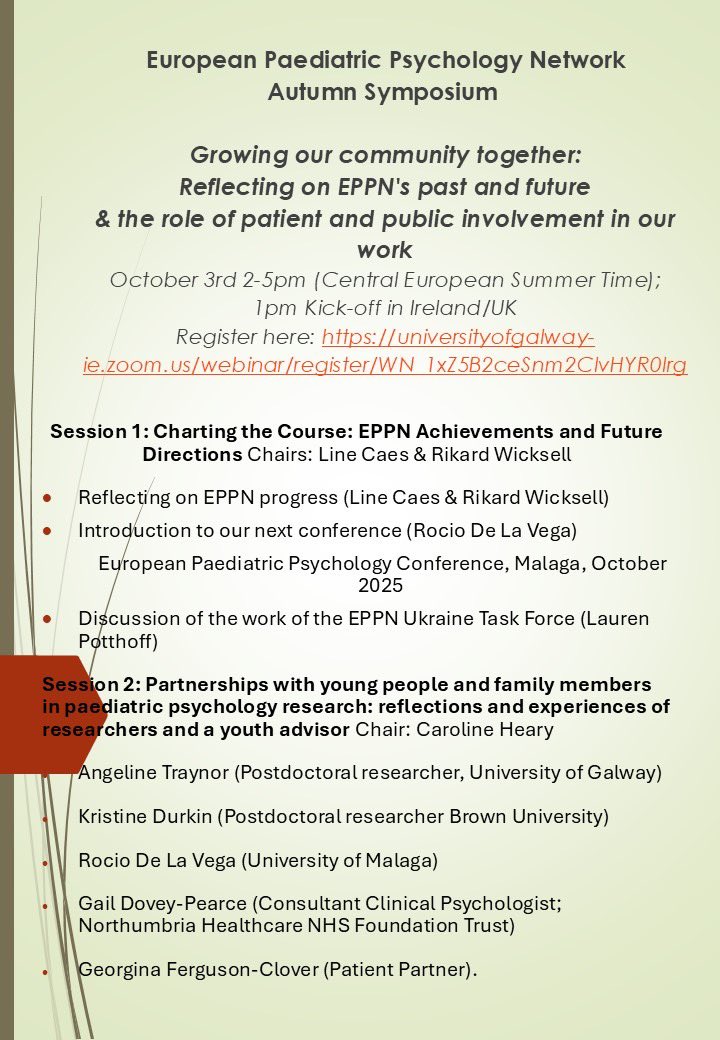 <a href="/EPPN4/">EPPN</a> would like to invite you to our Symposium on October 3rd 2-5pm (Central European Summer Time) 1pm-4pm UK/Ireland. Plz share 
Register: universityofgalway-ie.zoom.us/webinar/regist…
