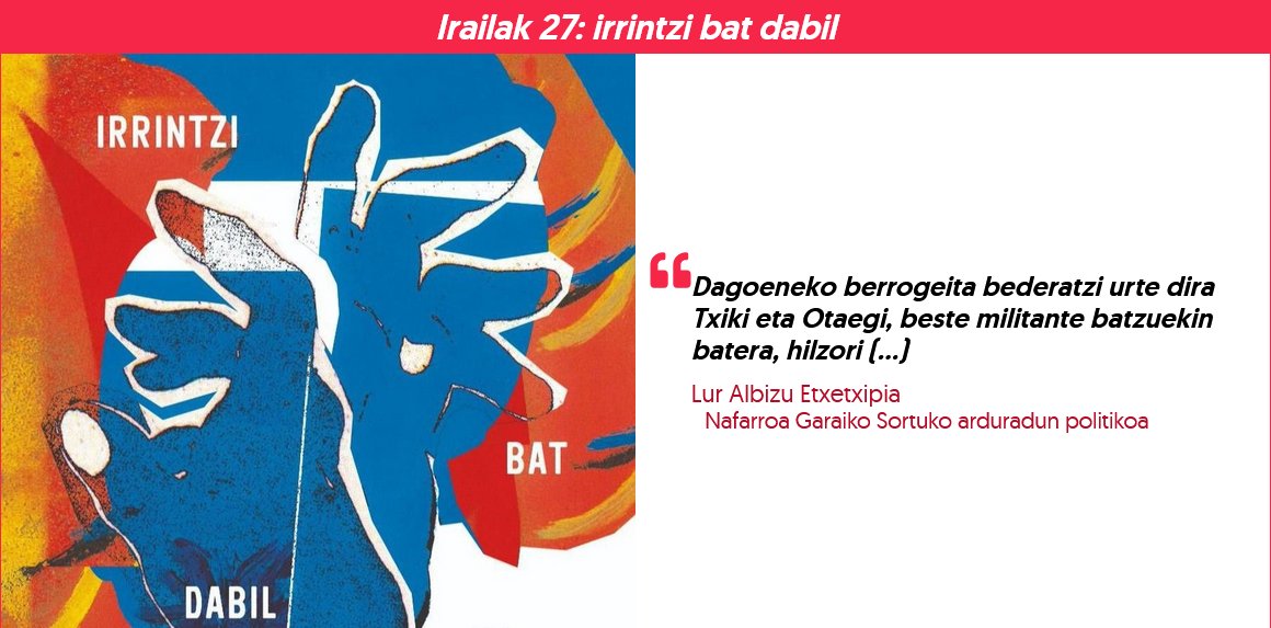 [IRITZIA] "Irailak 27: irrintzi bat dabil"

✍️Lur Albizu Etxetxipia
Nafarroa Garaiko Sortuko arduradun politikoa 
ahotsa.info/iritziak/irail…