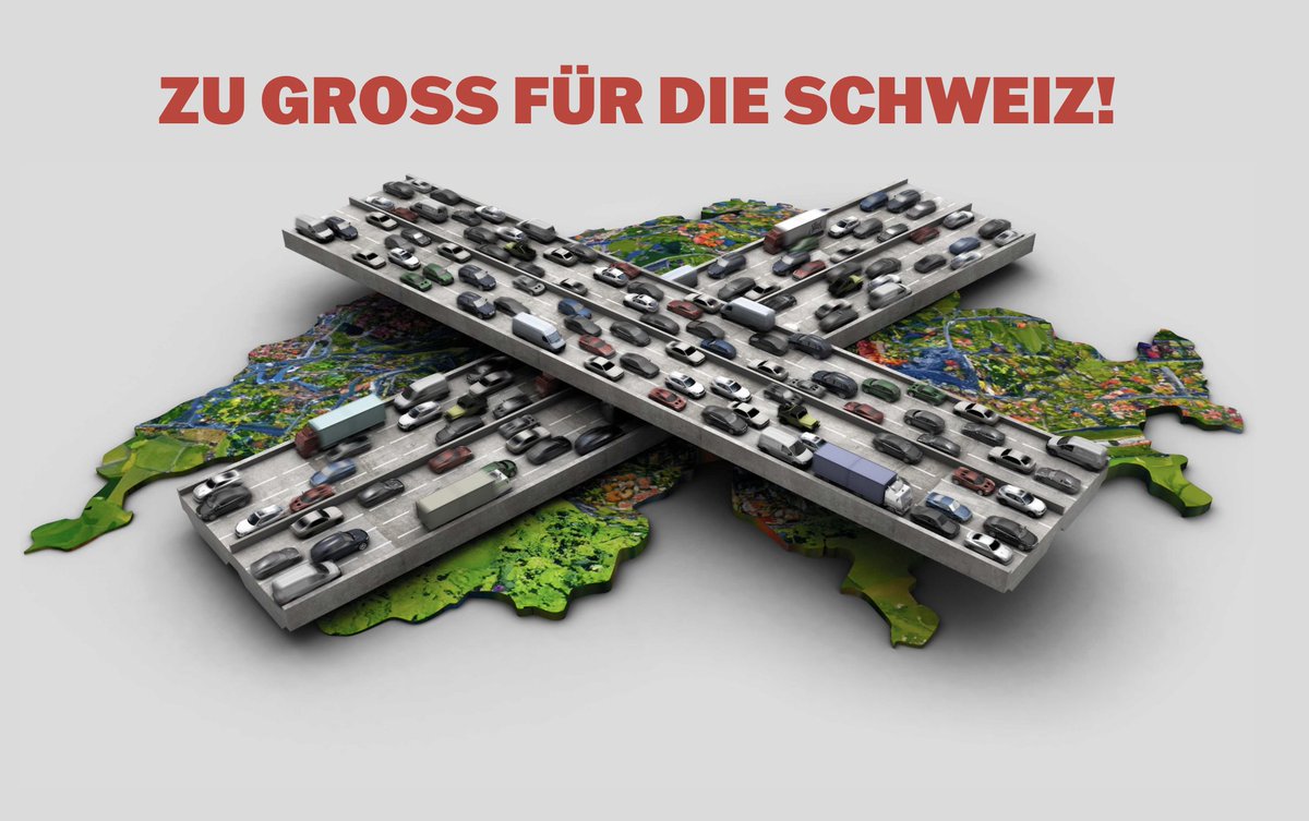 Noch mehr Ackerland zubetonieren?
Wenn du auch findest, dass es damit genug ist, und die 5.3 Milliarden Steuergelder besser investiert werden sollen (z.B,. für einen funktionierenden ÖV, für Ausbildung, für Klimaschutz) dann unterstütze die Kampagne:
autobahnausbau-nein.ch