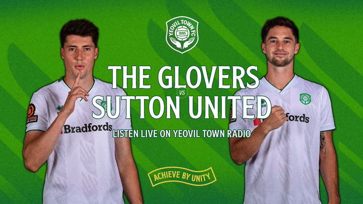 YTFC's tweet photo. We have live commentary on Yeovil Town Radio this evening with George Marshall-James and Adam Davis guiding you through the action at Gander Green Lane. 🎙️

➡️ https://t.co/dUH3x7E3wx

#YTFC 💚 https://t.co/MFxLE2srR1
