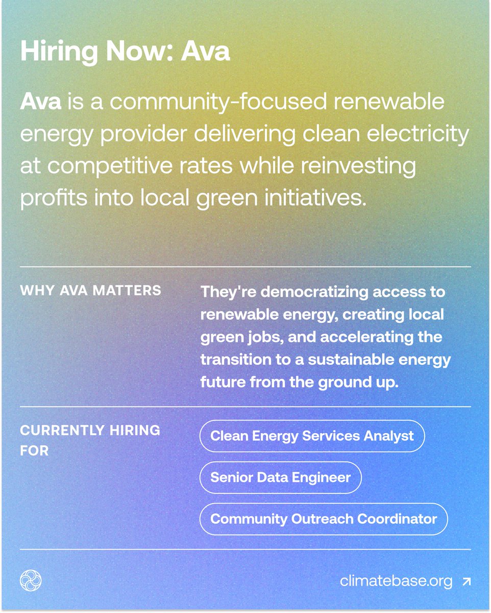 Exciting new climate jobs alert! 🌍 Check out these fantastic opportunities in the climate sector:

FIRST STREET — Addressing climate change impacts on real estate through advanced risk assessment.
📍 Hybrid (New York, NY)
🌟 Hiring: Technical Program Manager, Senior Product