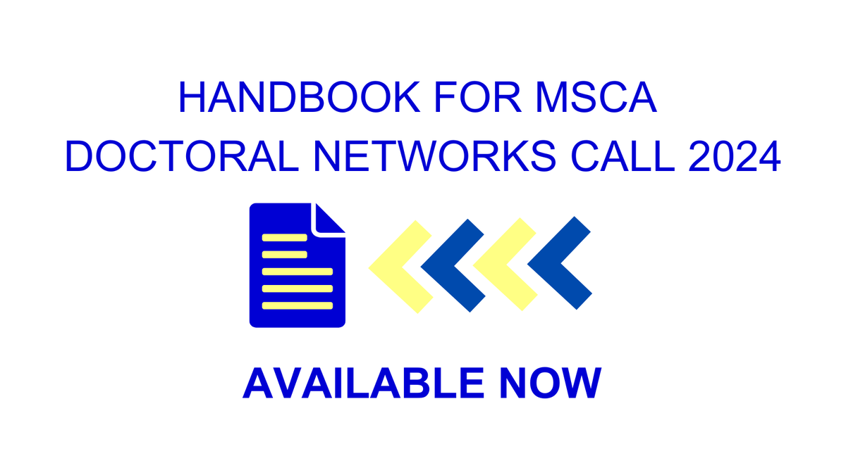 MSCA-NET (@mscanetwork) on Twitter photo *New Handbook available*
📢 Doctoral Networks #DN Handbook for the #MSCA Call 2024 available now!
👉Guidance for each evaluation criterion
👉Strengths&weaknesses
👉Tips for B2
➡️msca-net.eu/2024/09/24/han…
<a href="/MSCActions/">Marie Skłodowska-Curie Actions</a> <a href="/REA_research/">European Research Executive Agency</a> @AMPEU_hr #PF #HEU *New Handbook available*
📢 Doctoral Networks #DN Handbook for the #MSCA Call 2024 available now!
👉Guidance for each evaluation criterion
👉Strengths&weaknesses
👉Tips for B2
➡️msca-net.eu/2024/09/24/han…
<a href="/MSCActions/">Marie Skłodowska-Curie Actions</a> <a href="/REA_research/">European Research Executive Agency</a> @AMPEU_hr #PF #HEU