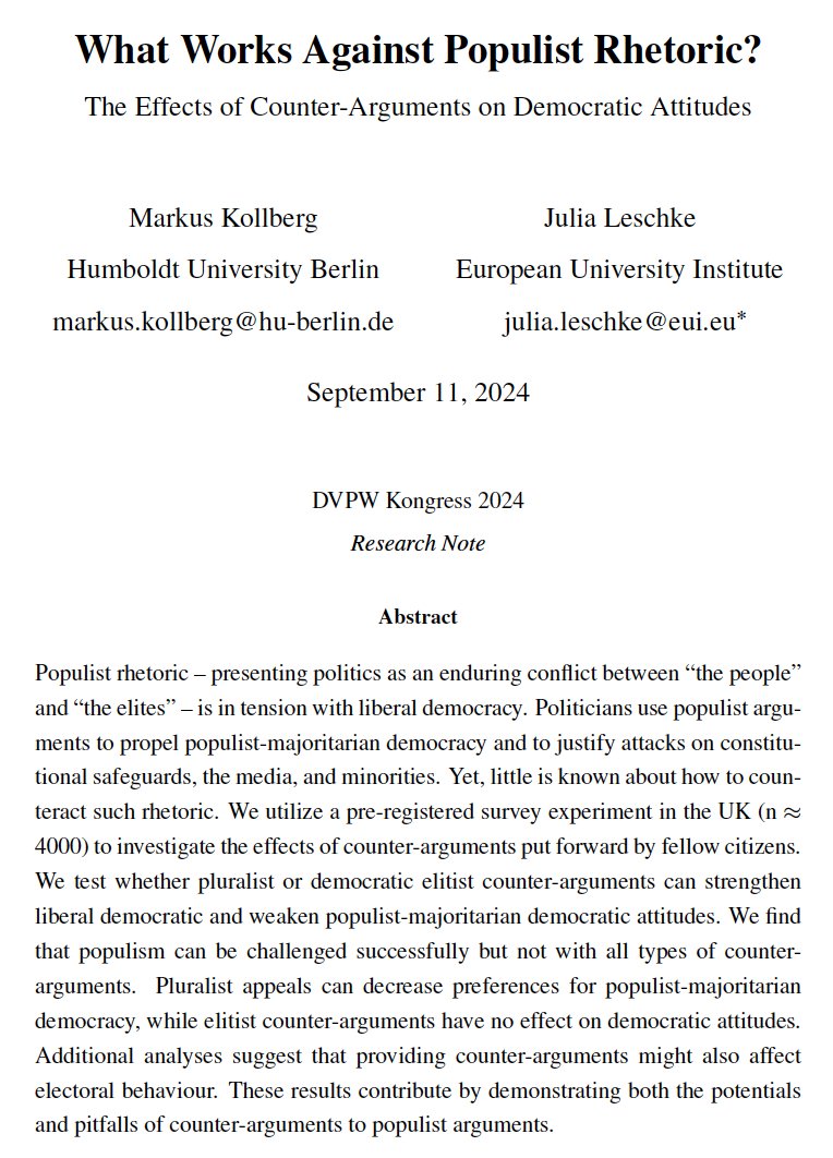 Gerade in Göttingen angekommen, mit jeder Menge Vorfreude und 3⃣ Projekten im 💼! Morgen Nachmittag stellt <a href="/JCLeschke/">Julia C. Leschke</a> unser Paper zu Gegenargumenten zu populistischer Rhetorik vor! Wird ein tolles Panel mit spannenden Beiträgen u.a. von <a href="/th_ges/">theresa gessler (inactive) @gessler.bsky.social</a>, @Lea23459981 &amp; Christina Zuber!