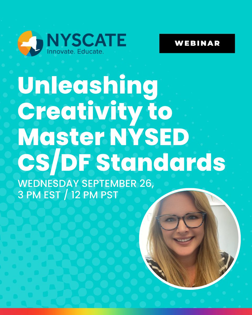 BookCreatorApp's tweet image. ⏳ Time is running out, NY educators! Are you prepared for the NYSED Computer Science &amp;amp; Digital Fluency standards by Sept 2024?

📅 Sept 26, 3pm EST
🎟 Sign Up: hubs.la/Q02QMM_20

#EdTech #NYEDU #BookCreator #DigitalCitizenship #InclusiveEducation @SMILELearning @NYSCATE
