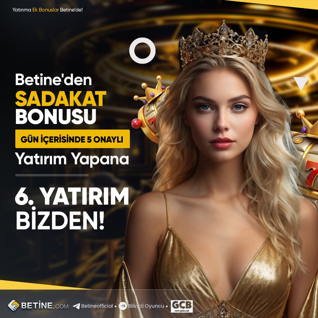 #Betine
 
❤️BETİNE'DE SADAKAT BONUSU İLE 1 YATIRIM HEDİYE !

🔥 Gün İçerisinde 5 Onaylı Yatırıma 6. Yatırım Bizden !

✨ Bir Yatırım Hediyesi İle BETİNE Sadakatini Taktir Ediyor✨

💛 👑 Tek Onaylı Yatırım İle Vip Olma Fırsatını Kaçırmayın !

Detaylı Bilgi ve Giriş İçin :