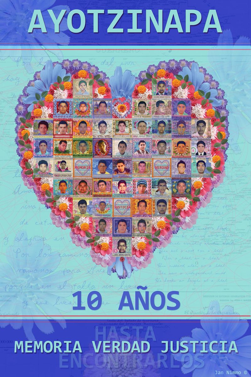 tryno's tweet photo. Ayotzinapa 10 años.
Sin verdad ni justicia.
Es el Estado.
Es el Ejército. https://t.co/GtxwD0Ico0