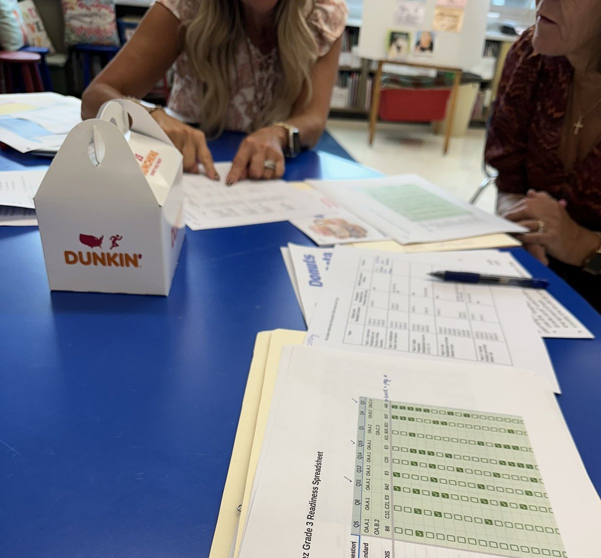 RussoScience_1's tweet photo. Such a productive data analysis meeting this morning. Our Math Coach, Dena Viscuso, provided valuable support to grade 3 teachers and reviewed the math benchmark data, enabling them to effectively use it for small group instruction. #DonutsandData 🍩📊 https://t.co/hHFhp9NkXU