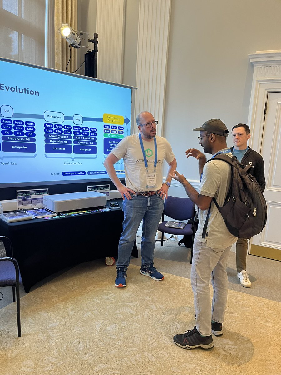 KCDWashingtonDC's tweet photo. @cosmonic sharing the secret sauce behind #wasmCloud at #KCDWashingtonDC @Hectaman https://t.co/bWqIsUwrxw