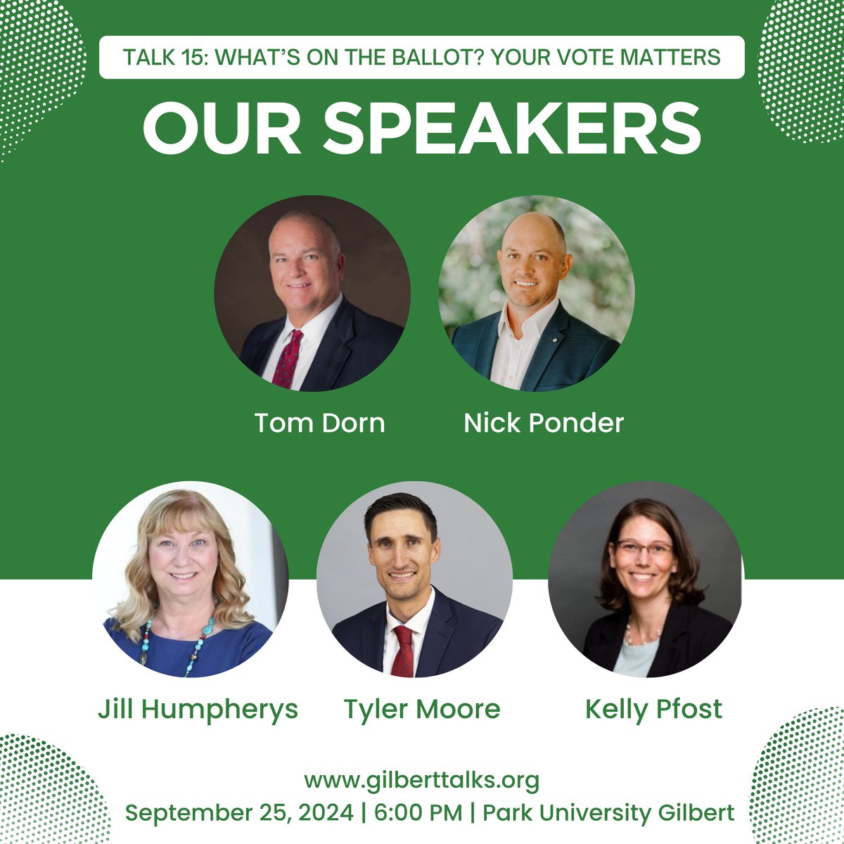 GilbertTalks's tweet image. The ballot this year is *4 pages long.* Do you know what you'll be voting for and why? These fantastic speakers will walk through each proposition. Check it out tomorrow, Sep 25, at 6 pm!
