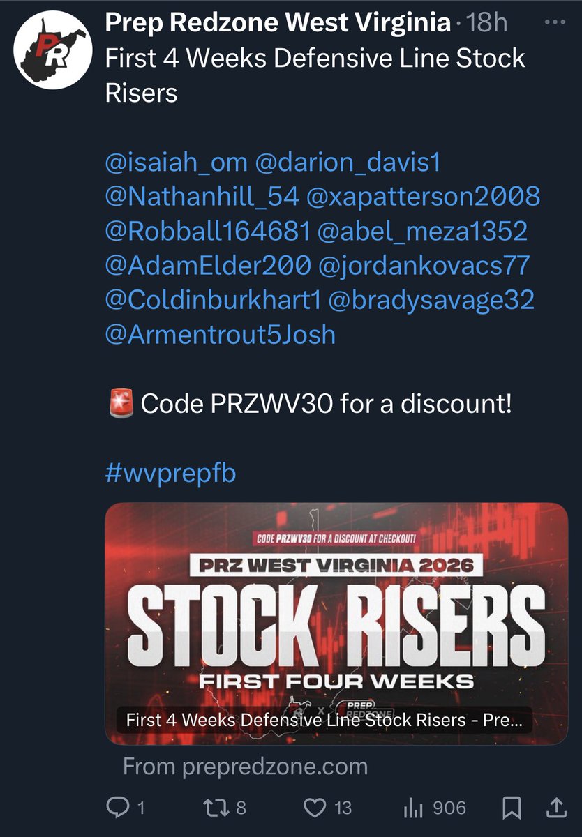 WVHSFBAnalyst tweet media