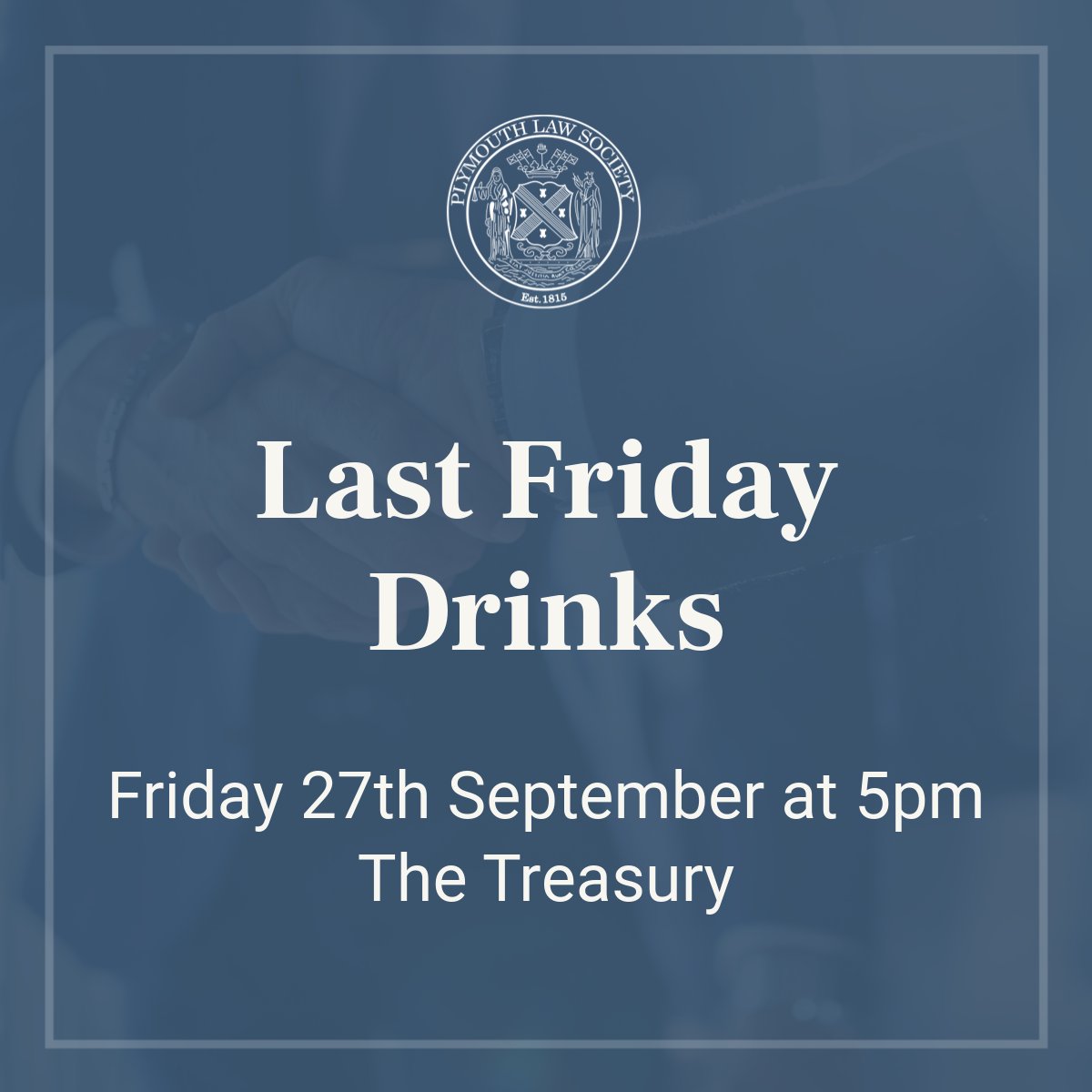 Don’t forget to join us for the Plymouth Law Society Last Friday Drinks this week. 🍻

Bring your colleagues along and network with other legal professionals from the city