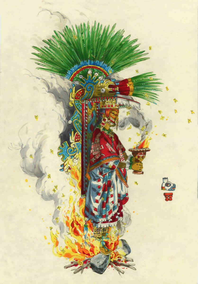 MiCorazonMexica's tweet photo. Chantico is the “Goddess” of the domestic fire - the fire in the hearth that cooks our food, and the fire in the incense burner that carries our prayers to the Teteo (or “Gods”) https://t.co/J11CCKGtAj