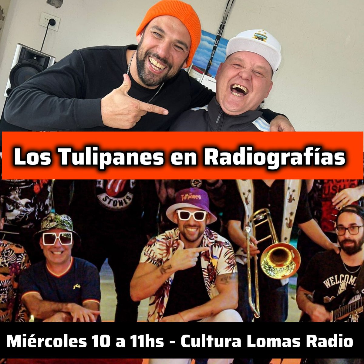 ¡Este miércoles en Radiografías! 
<a href="/Gustavo_Tulipan/">@LosTulipanesOk</a> con lo nuevo de <a href="/LosTulipanesOK/">Los Tulipanes</a> junto a <a href="/SoyYoElPepo/">El Pepo ( oficial ) Ruben dario Castiñeiras</a> 🔥🎧📻🎵

Link para escucharnos en vivo radiotv.ar/culturalomasra…

Y miércoles por la tarde en Spotify y Youtube!