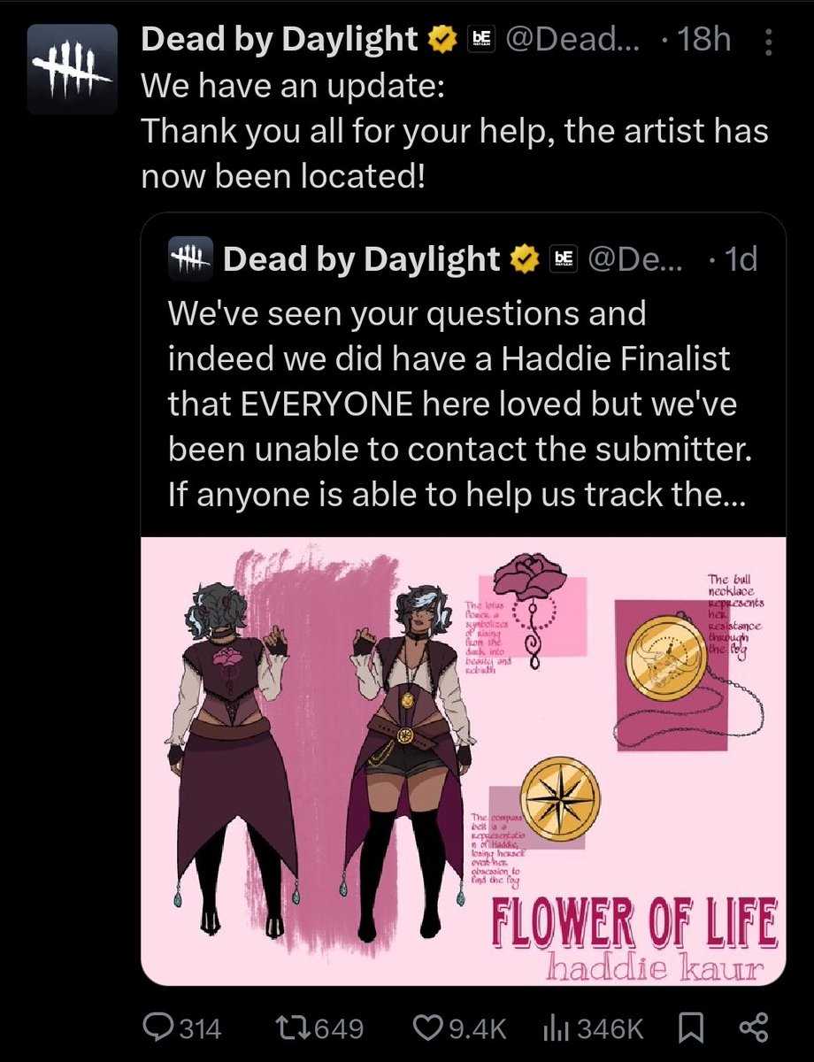 SentientSweater's tweet photo. This is proof that if the DBD community wanted to work together they could https://t.co/hF0RsVT7UW