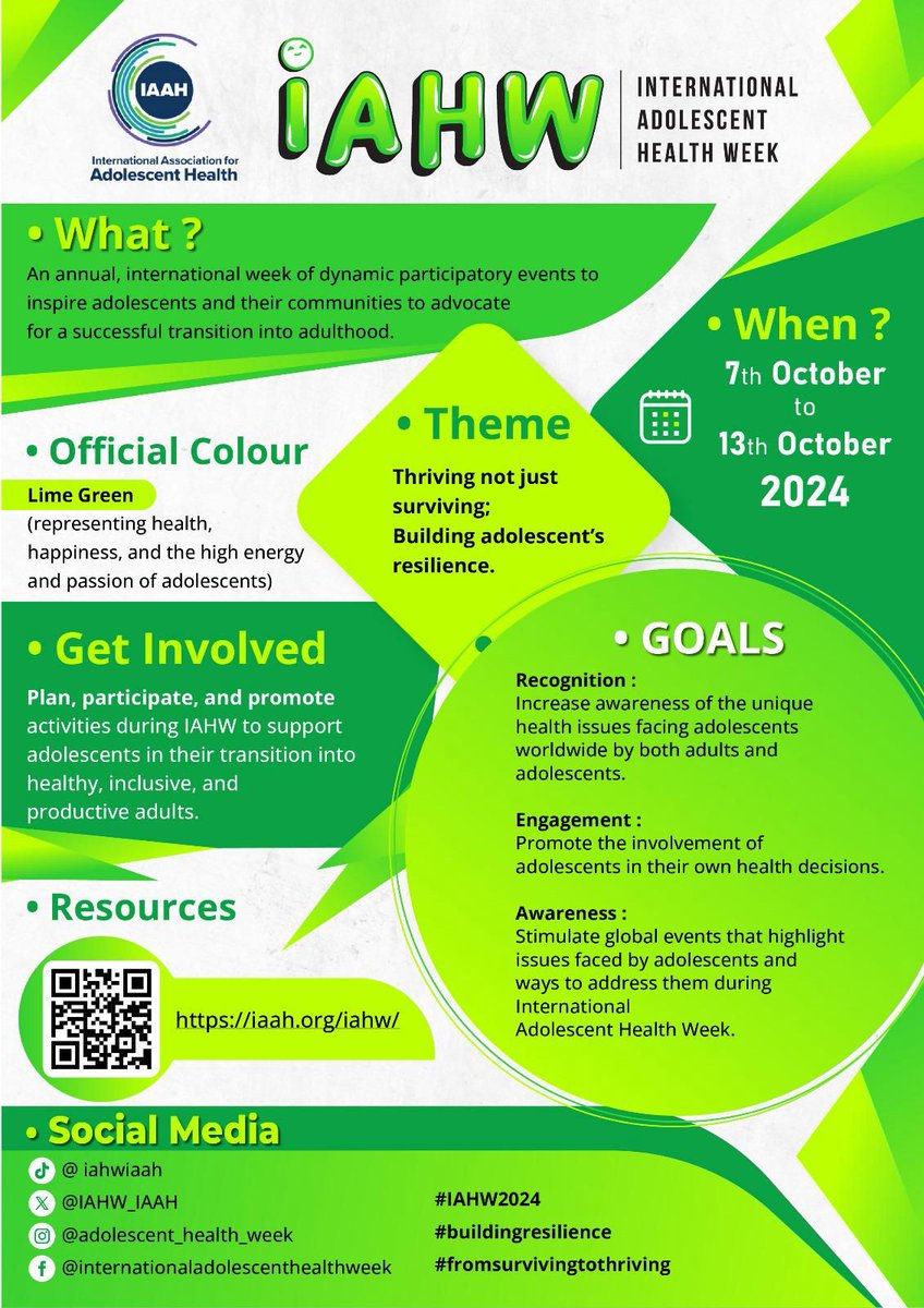 <a href="/NurseLaurenS/">Lauren Summers</a>  we would love you to raise awareness about the needs of young people  #IAHW2024 #builidingresilience #fromsurvivingtothriving