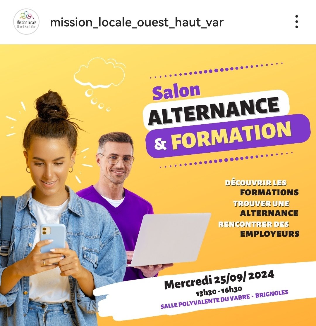 aphilibert83's tweet photo. Demain à #Brignoles (83), forum #formation. HORIZON sera présent pour présenter sa prochaine formation #BPJEPS Animation Sociale
@ardmlpaca https://t.co/HLMwGaqhP1