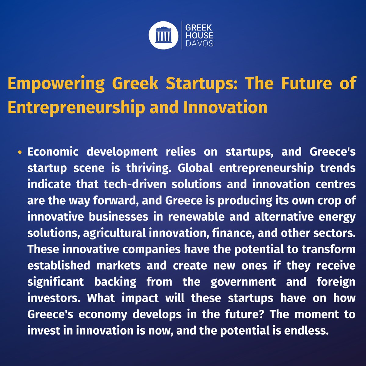 The startup wave is transforming Greece’s economy! Entrepreneurs are driving innovation in tech, energy, and more. Could Greek startups be the key to a brighter economic future? #GreekStartups #Entrepreneurship #Innovation #FutureEconomy
