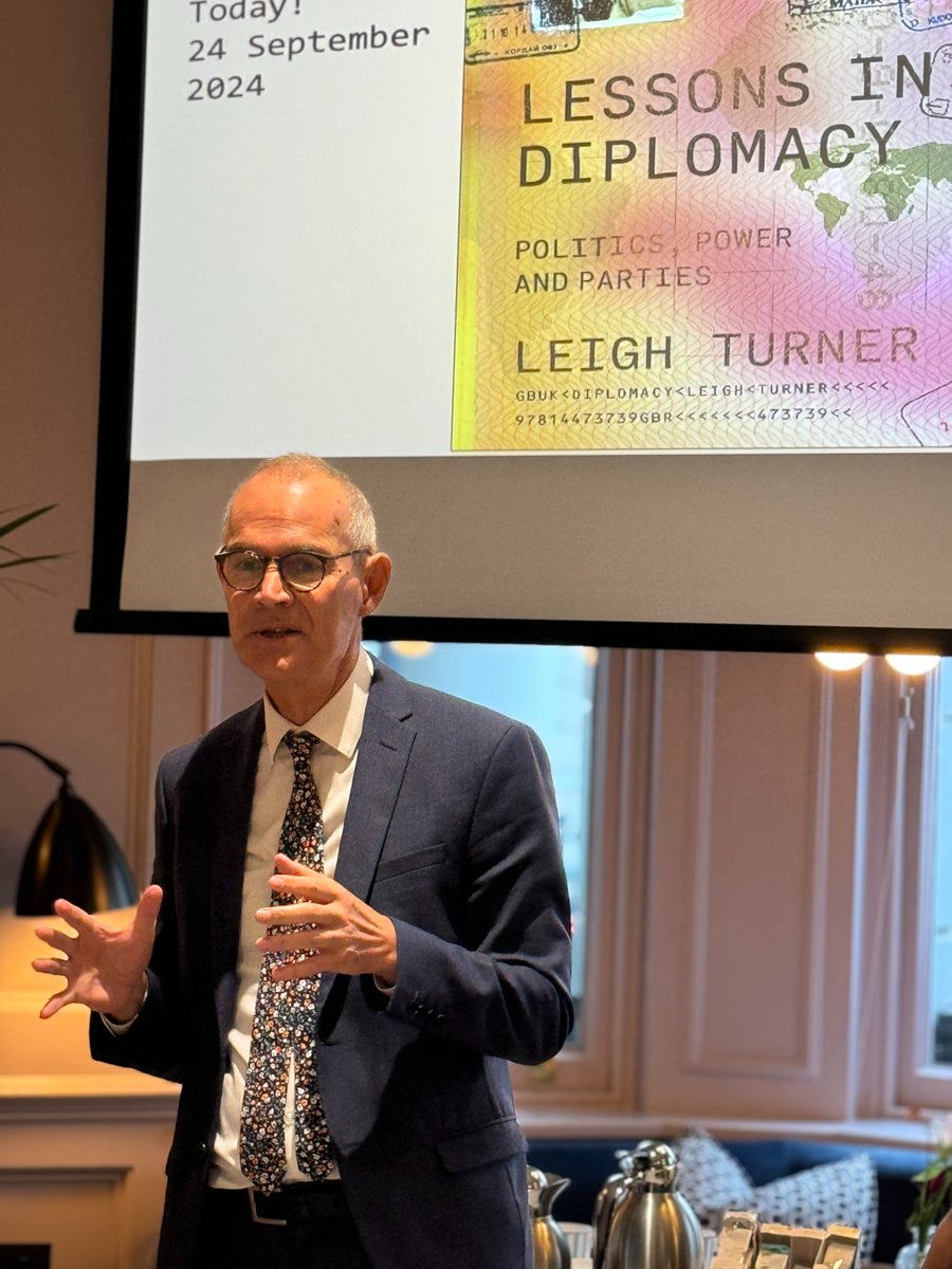 DIPLOMAT Magazine (@londndiplomat) on Twitter photo Ambassadors & diplomats from 20+ govts gathered to hear <a href="/RLeighTurner/">Leigh Turner Author</a> speak re his book Lessons in Diplomacy. Topics covered incl: press interviews in Vladivostok, Brexit & wild boar attacks in Vienna & alcohol & diplomacy. Beautifully hosted by The Kensington <a href="/DoyleCollection/">The Doyle Collection</a> Ambassadors & diplomats from 20+ govts gathered to hear <a href="/RLeighTurner/">Leigh Turner Author</a> speak re his book Lessons in Diplomacy. Topics covered incl: press interviews in Vladivostok, Brexit & wild boar attacks in Vienna & alcohol & diplomacy. Beautifully hosted by The Kensington <a href="/DoyleCollection/">The Doyle Collection</a>