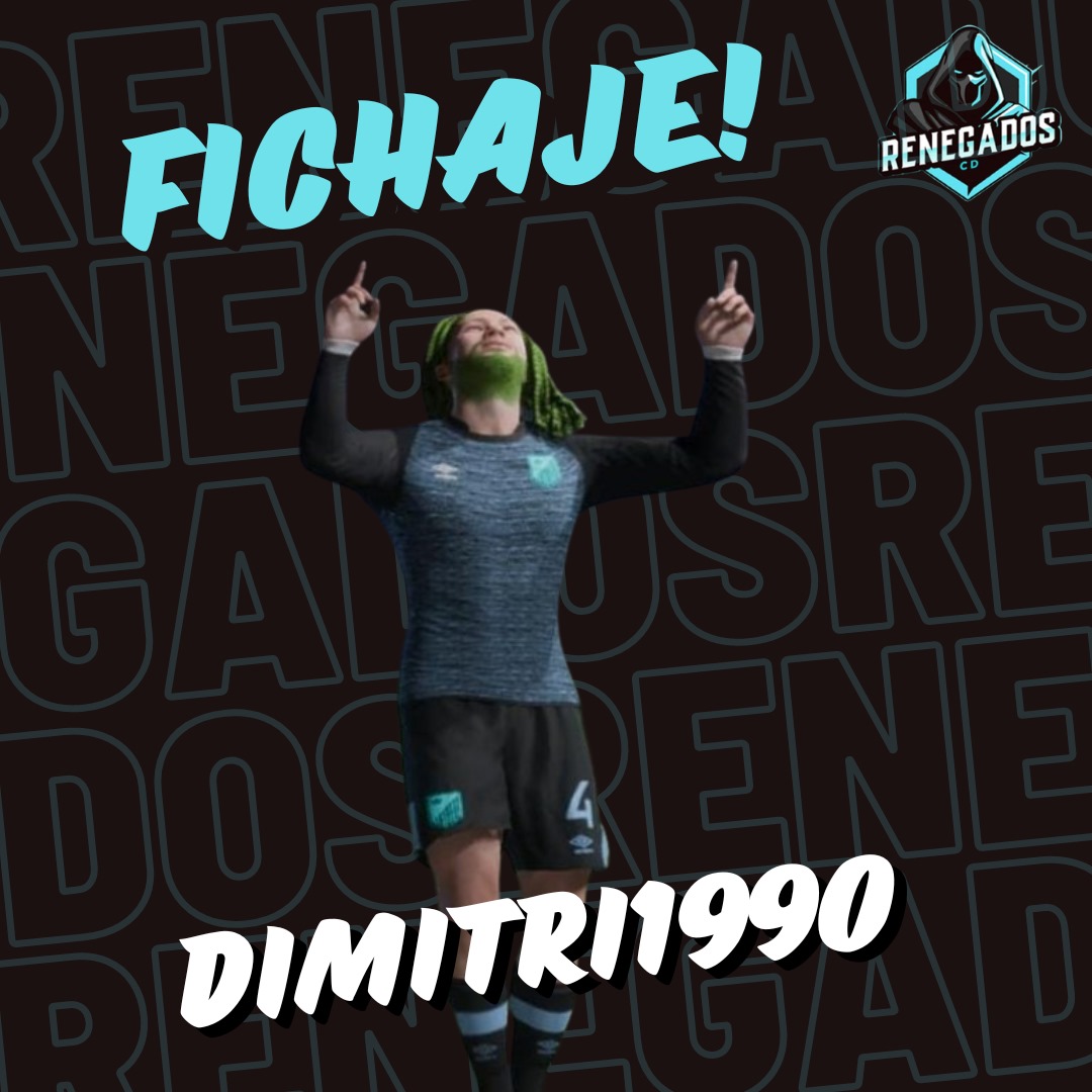 eFutureRNG's tweet photo. 🔵⚫️FICHAJE!⚫️🔵

@Dimitri19904 Se convierte en nuevo jugador de Renegados, el carrilero, viene para romper las cinturas a sus rivales, a parte de poner balones milimétricos a nuestros delanteros, a cuantos jugadores conseguirá romper la cintura? 

#FORZARENEGADOS. https://t.co/yEKfoUGhuC