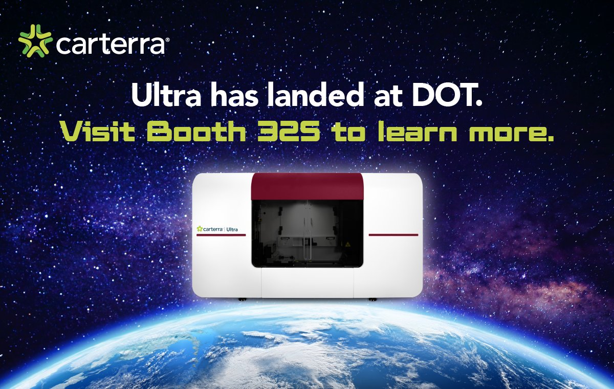 carterra_bio's tweet photo. #Carterra Ultra™ is landing at #BostonDOT24, Sept 30 - Oct 3! Come see us to learn more about the #HTSPR instrument making waves in #smallmolecule #drugdiscovery.
#gpcrs https://t.co/PMjtRpJOPB