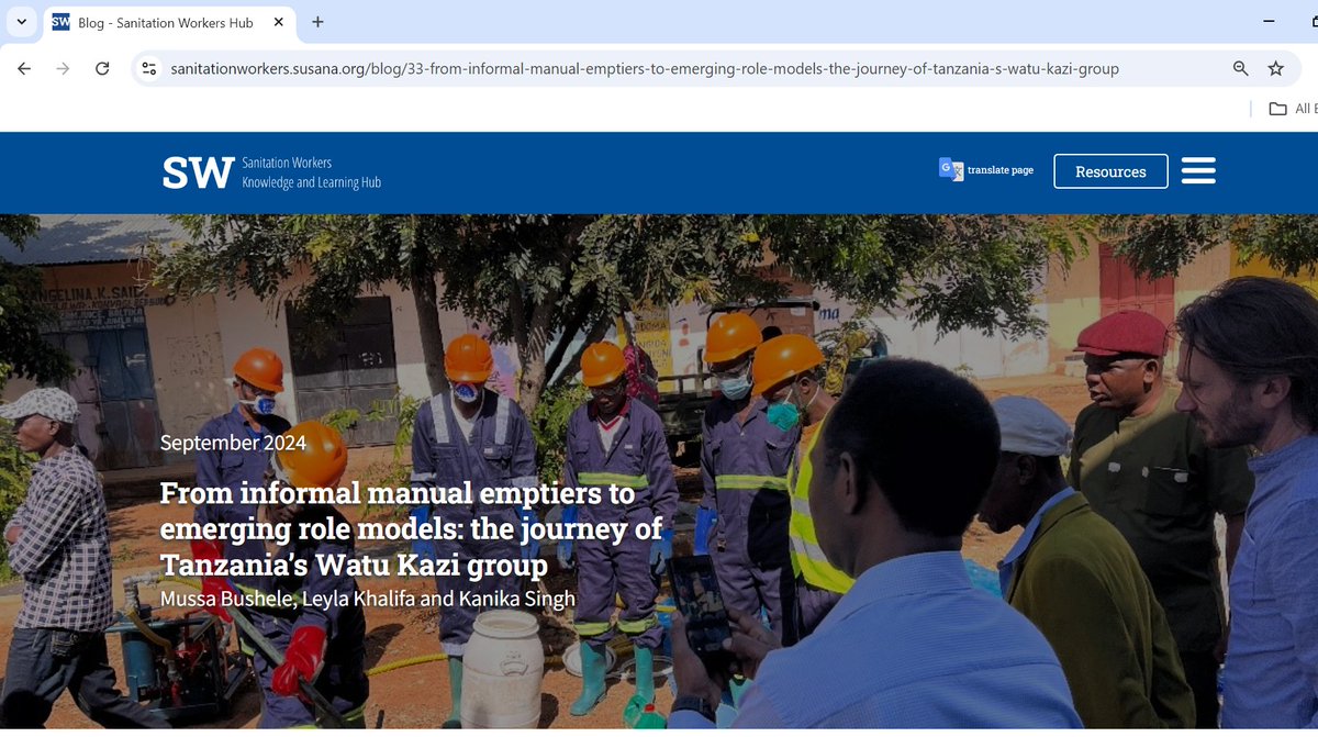 Initiative for Sanitation Workers tweet media